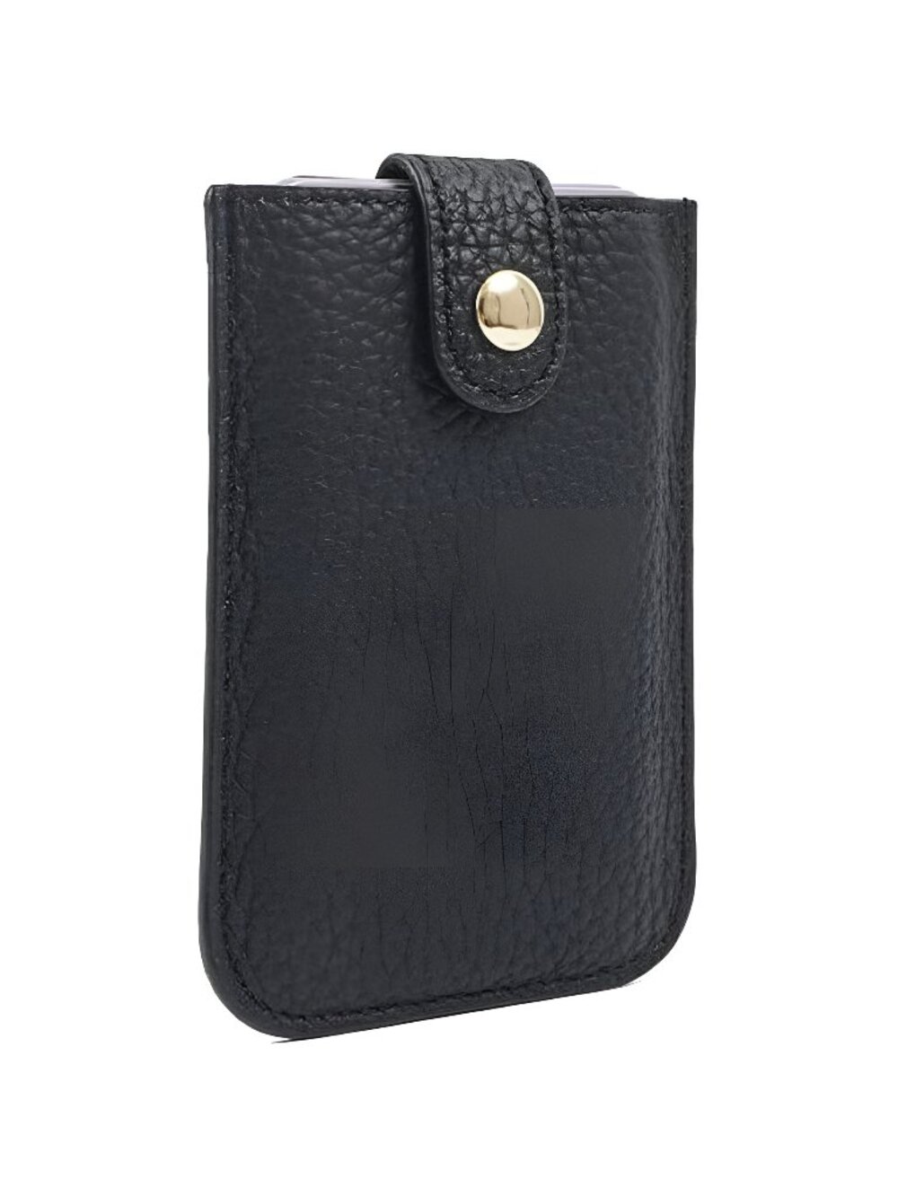 Minimalist Wallet Real Leather Pop up Wallet Front Pocket Wallet for Men(Black)